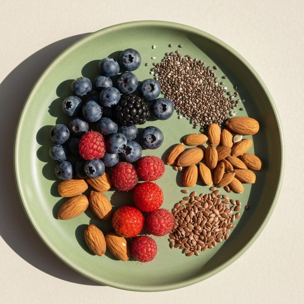 Berries and seeds arrangement